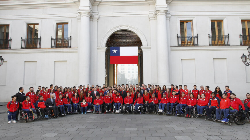 El Team Chile se despide en La Moneda