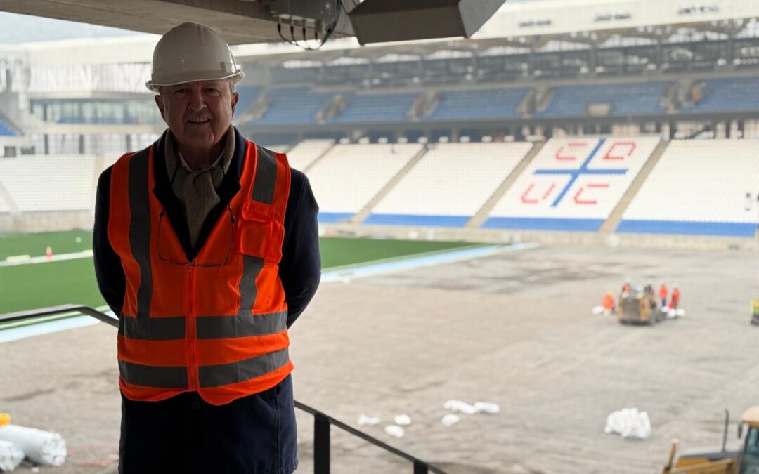 Presidente Miguel Ángel Mujica visita el Claro Arena