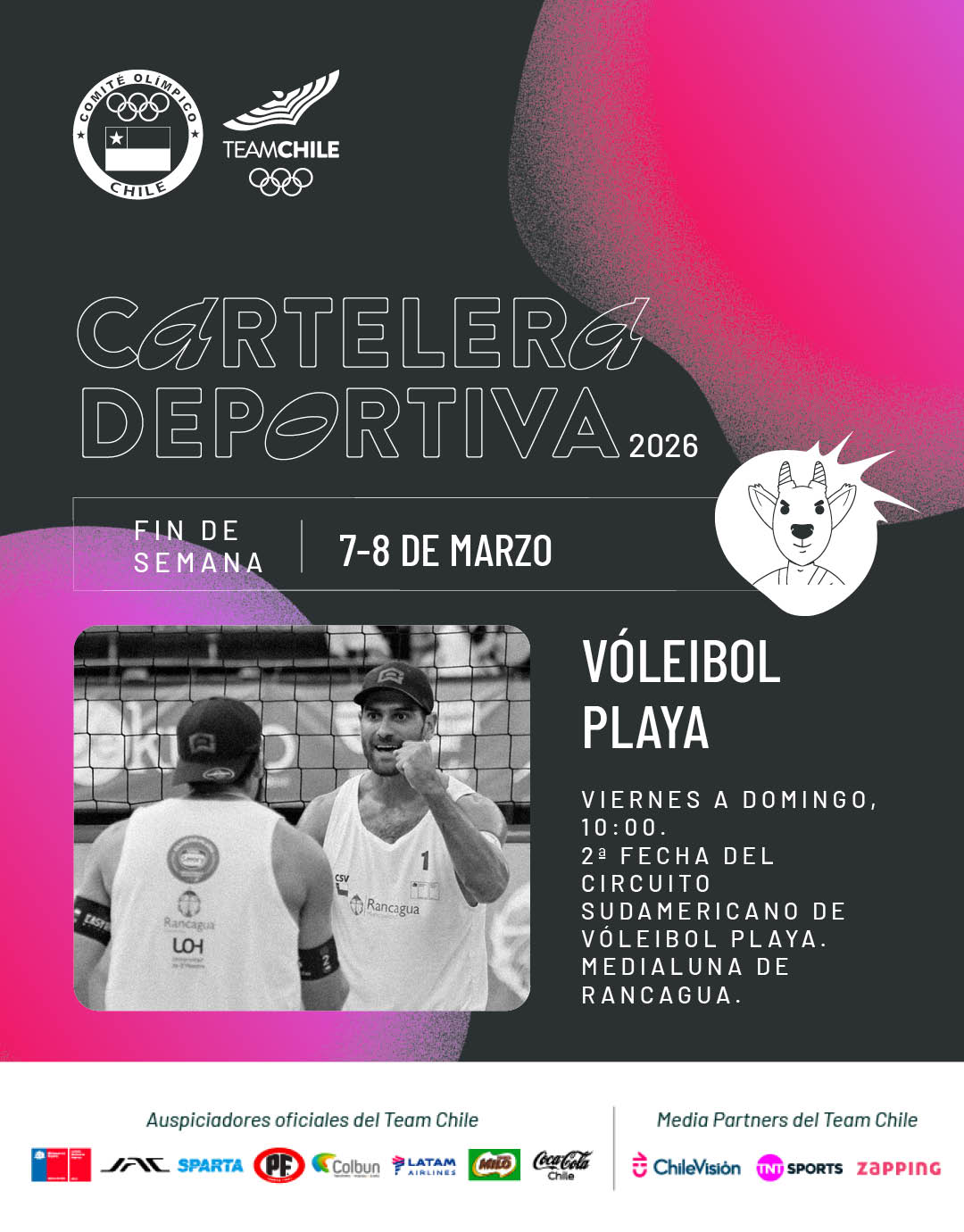 Cartelera deportiva del 6 al 7 de marzo