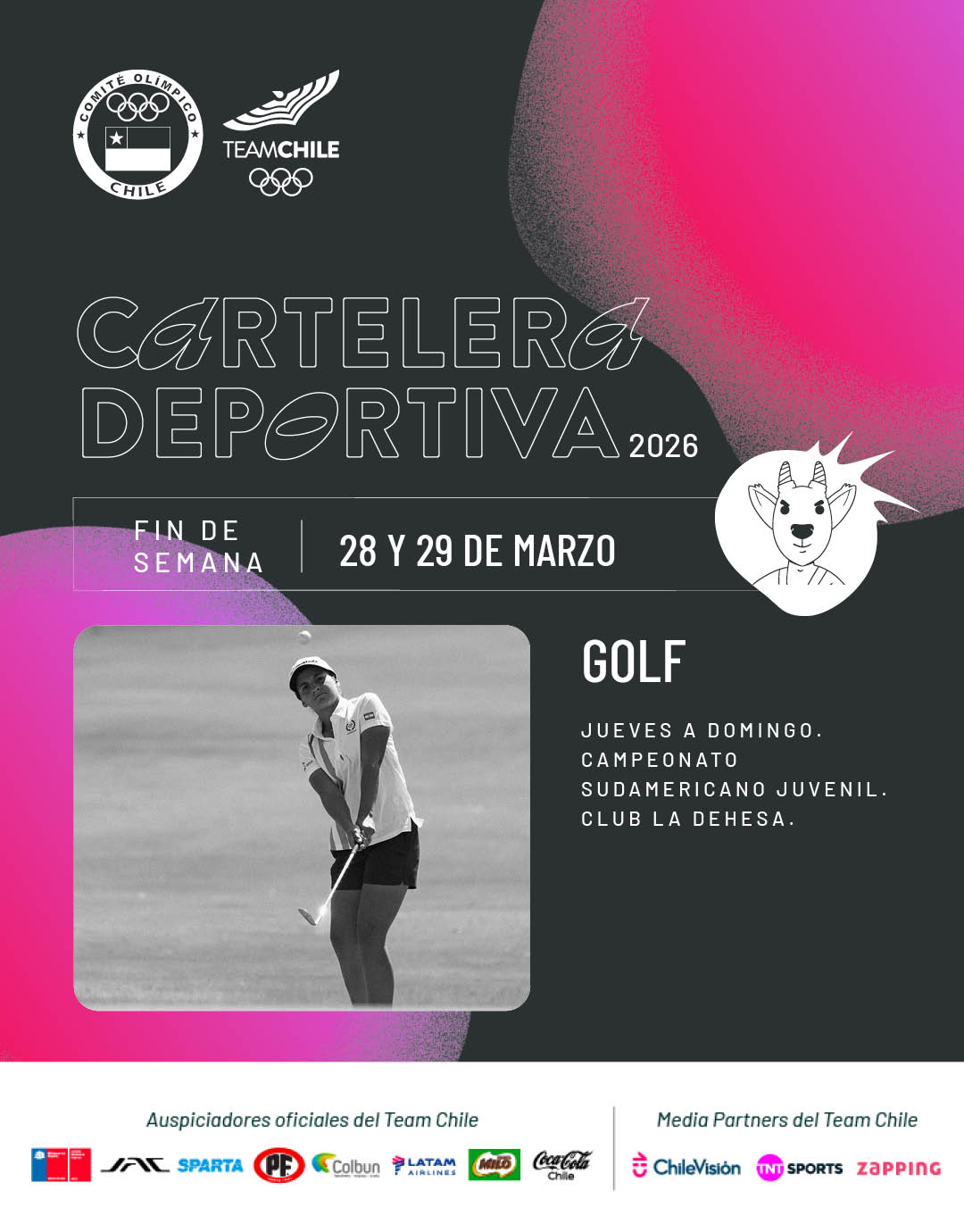 Cartelera deportiva del 28 al 29 de marzo