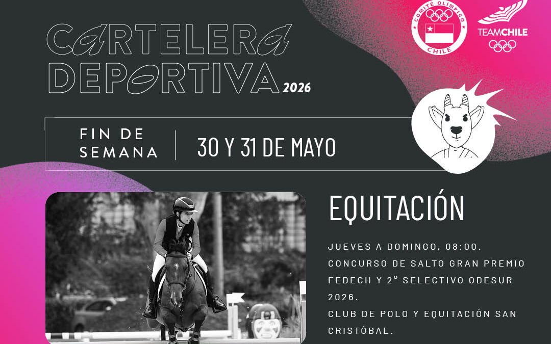 Cartelera deportiva del 30 al 31 de mayo
