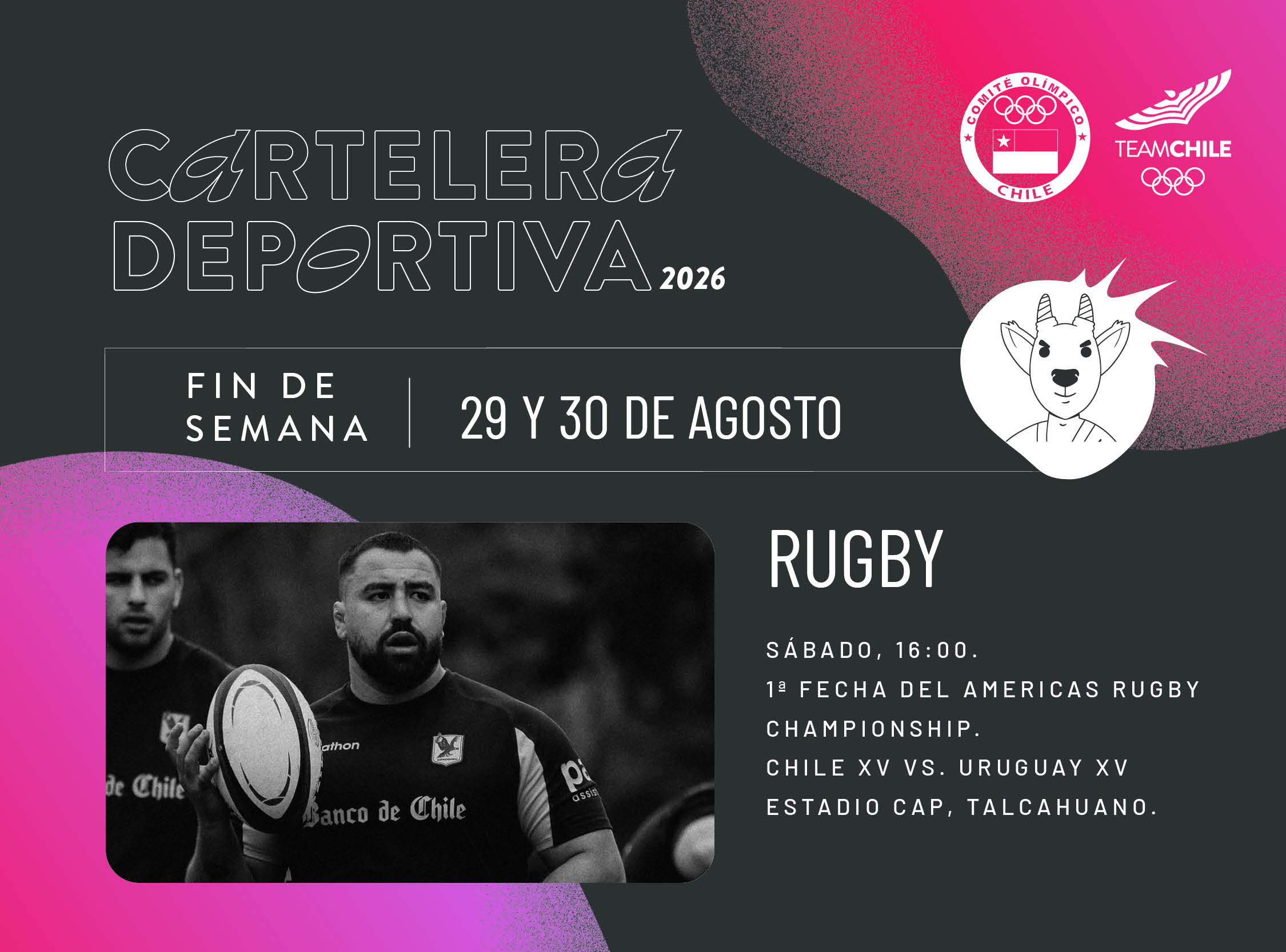 Cartelera deportiva del 29 al 30 de agosto