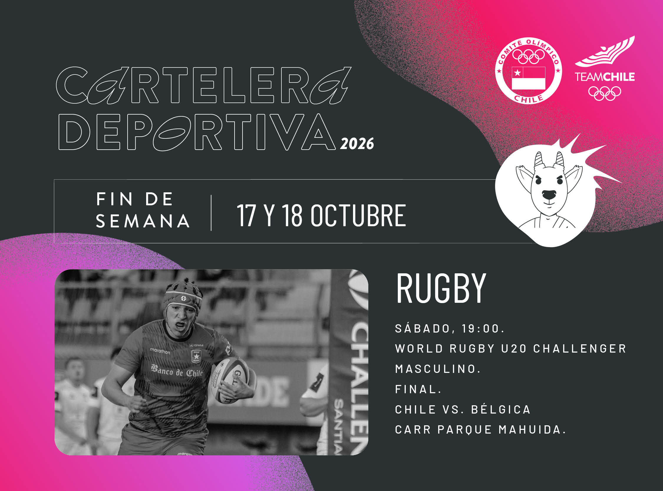 Cartelera deportiva del 17 al 18 de octubre