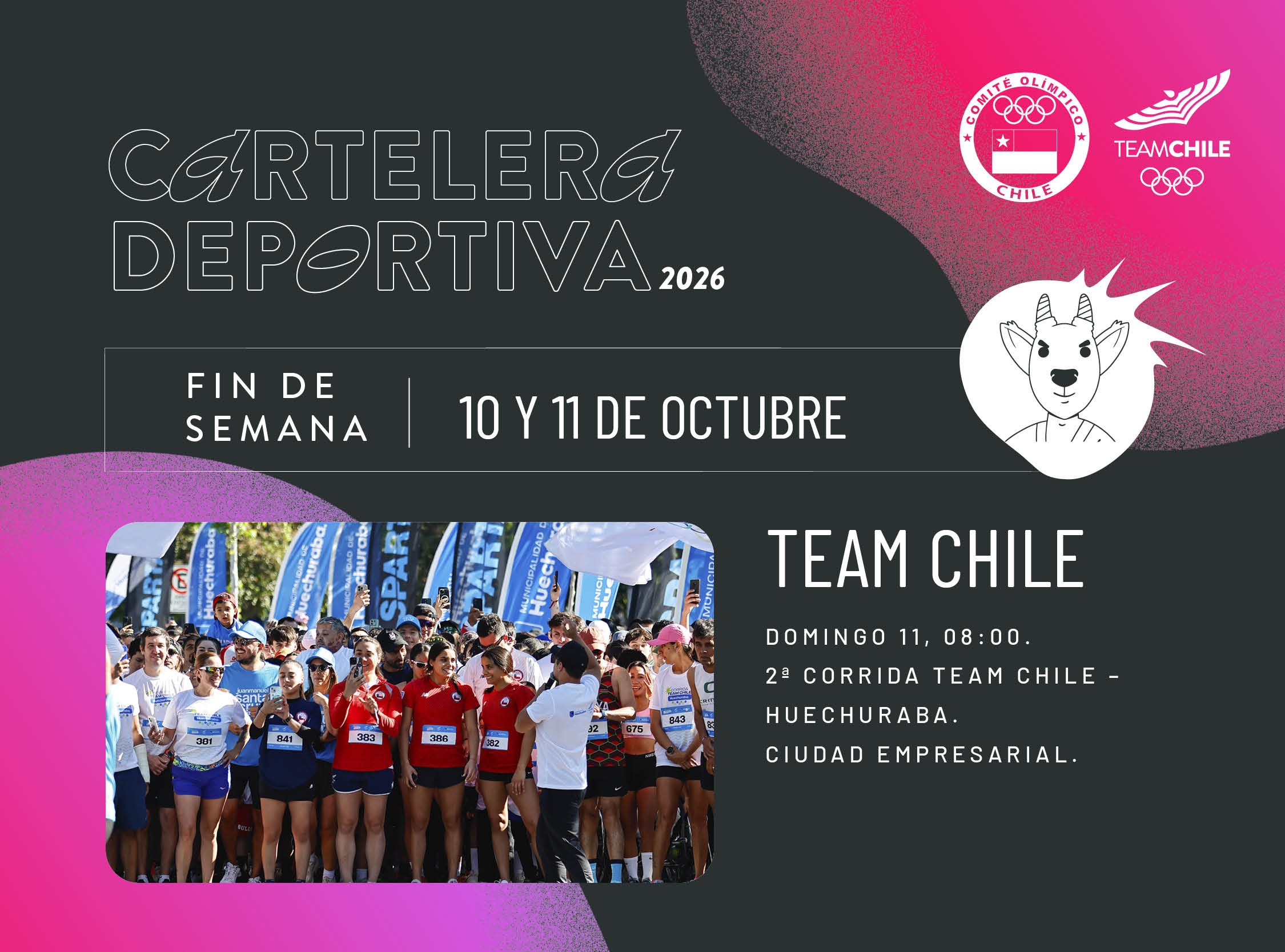 Cartelera deportiva del 10 al 11 de octubre